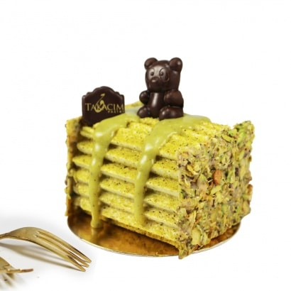 Mini bûche pistache