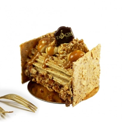 Mini bûche noisette nougat