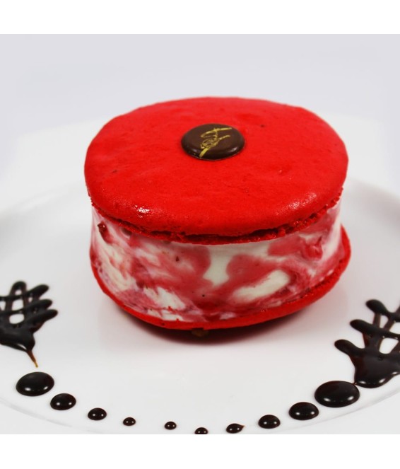 Macaron glacé framboise